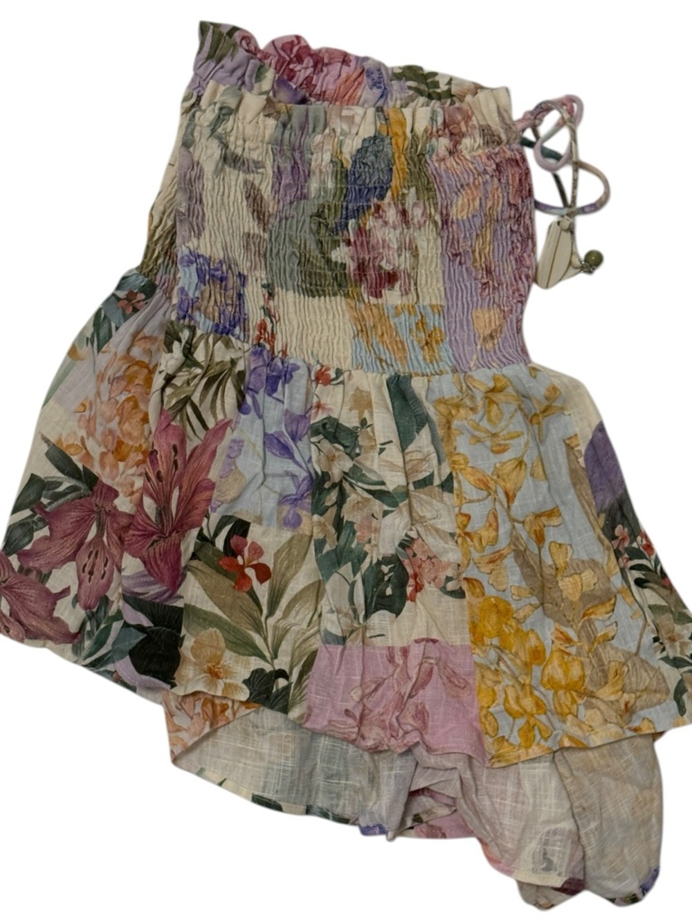 Zara NEW Blogger Fave Floral Multicolor High Waisted Flowy Linen Shorts - Picture 9 of 10